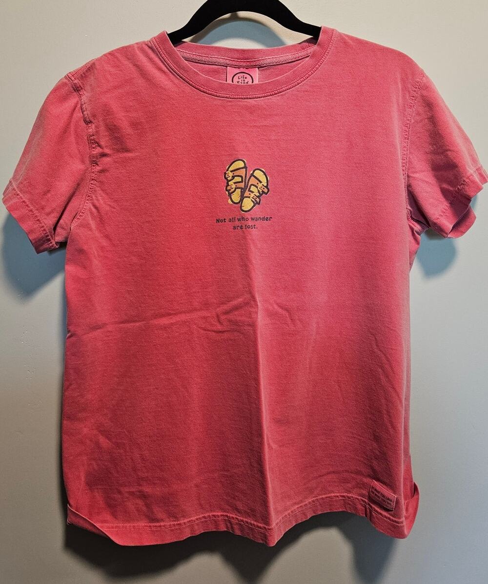 Women's Life is Good Short Sleeve T-Shirt Size Small Watermelon Color